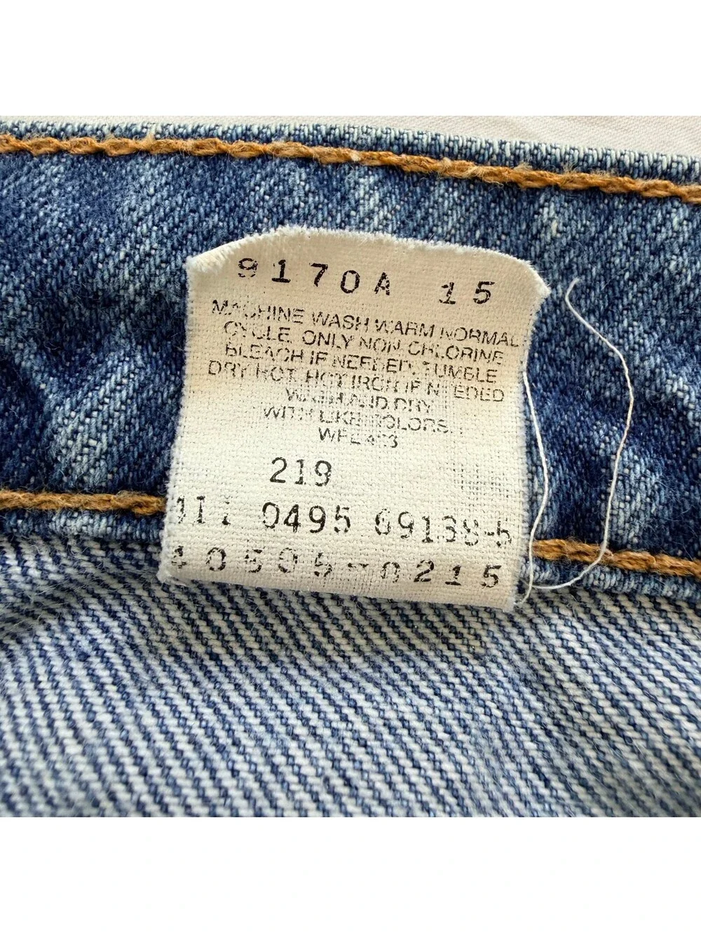 Vintage 1995 Levi's 505 Orange Tab Jeans Mens 34x30 Regular Straight Denim